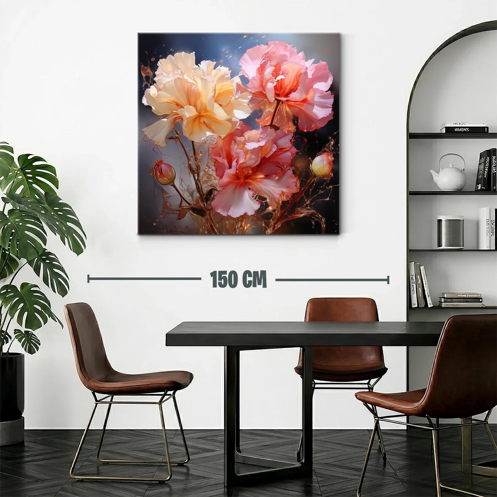 Cuadro floral con delicados tonos pastel y movimiento etéreo — miniatura 2