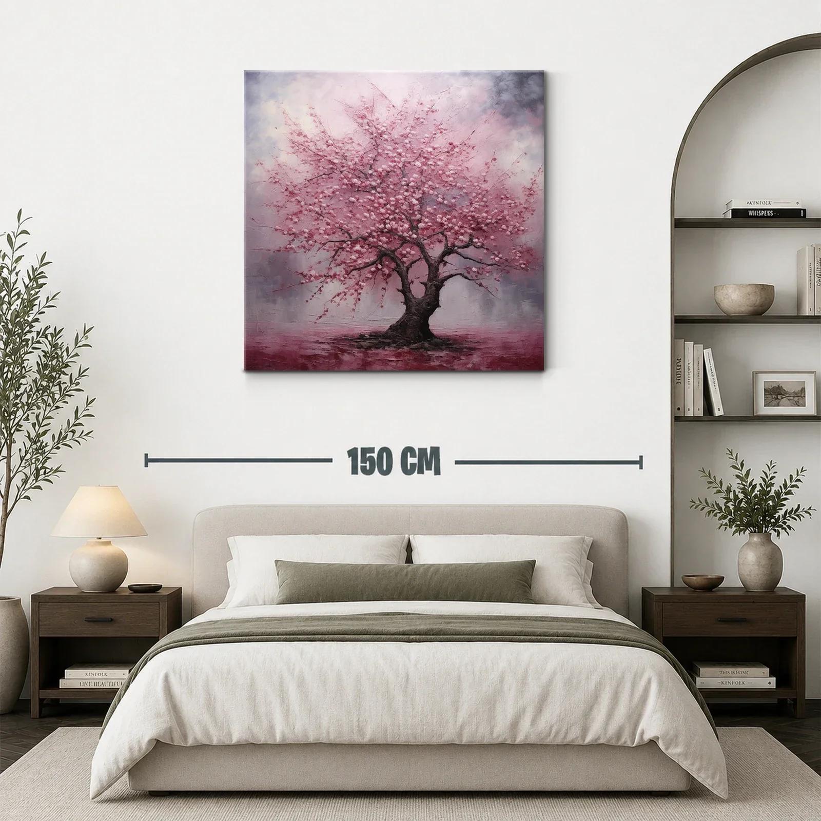 Árbol en flor con tonos rosados y ambiente etéreo — miniatura 3