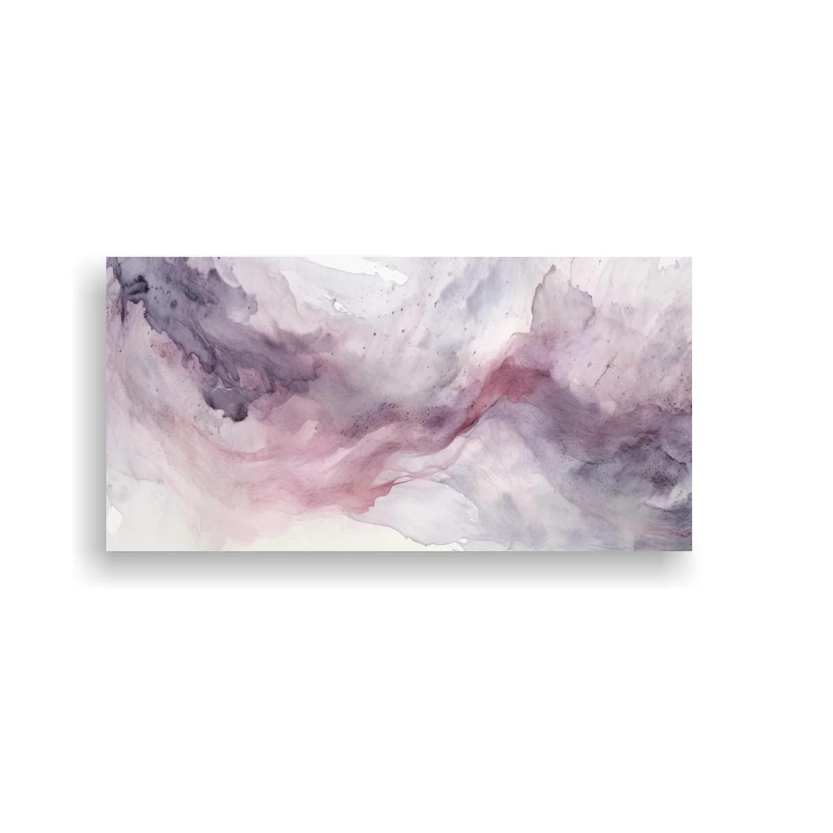 Cuadro mancha abstracta en tonos malva con masas vaporosas — imagen principal