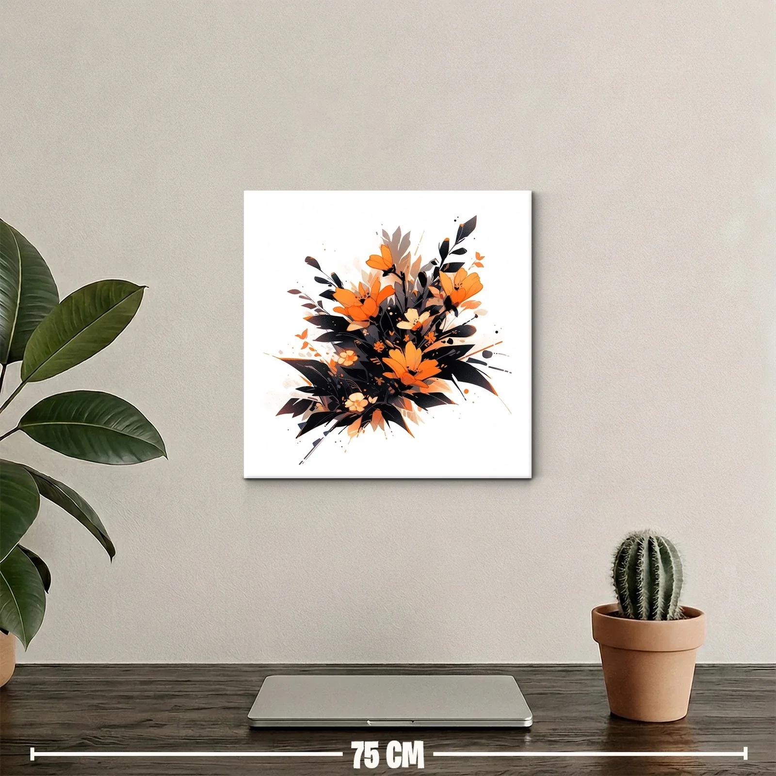 Ramo vibrante de flores naranjas y negras moderno — miniatura 2