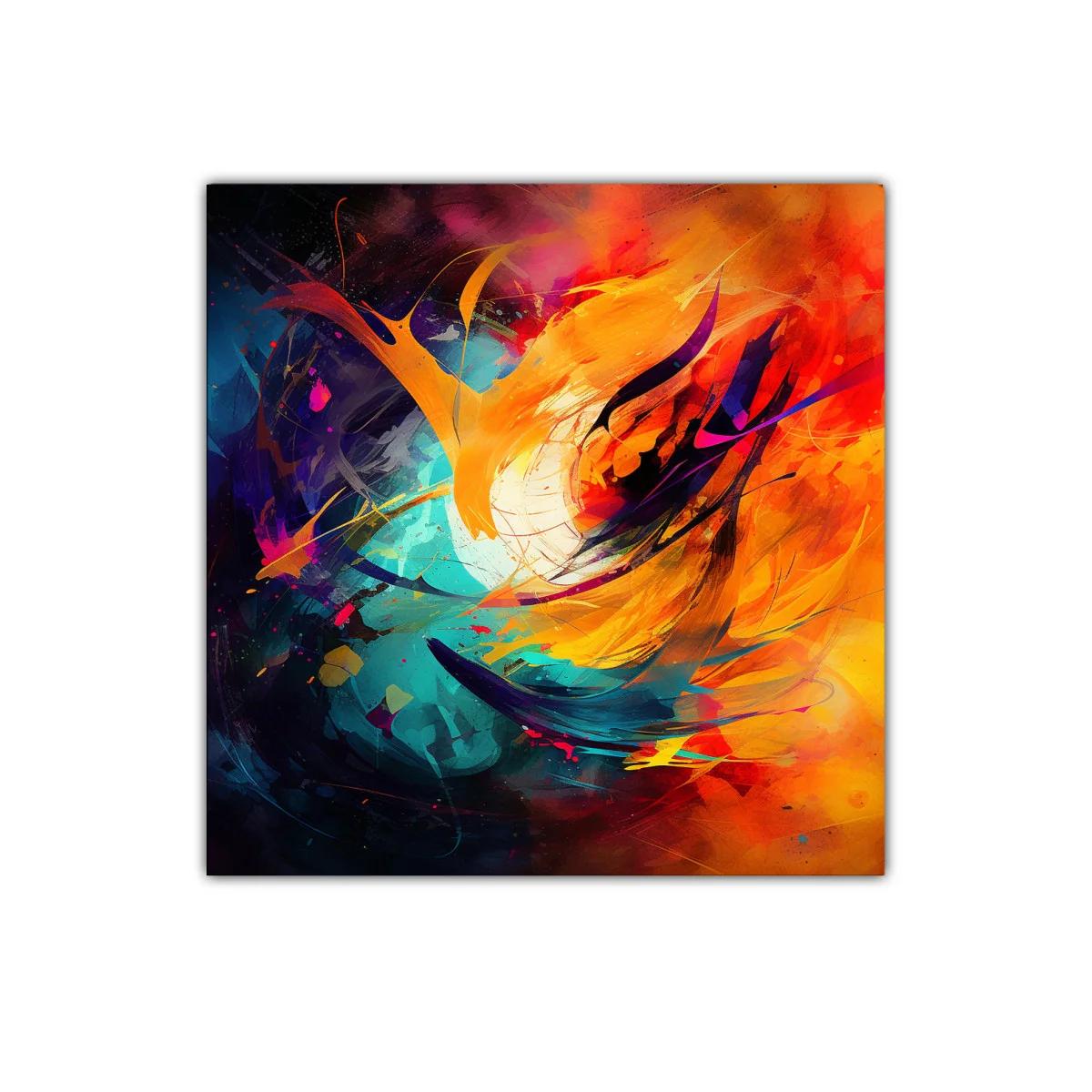 Explosión de colores vibrantes con formas abstractas dinámicas — miniatura 1