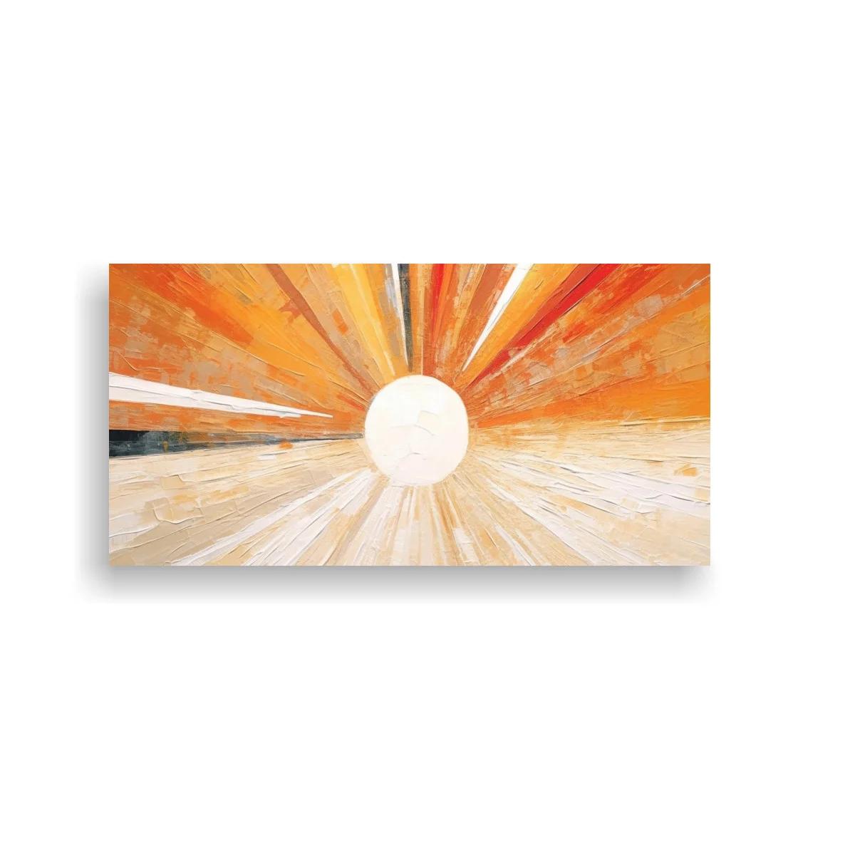 Cuadro sol radiante con rayos en abanico — imagen principal