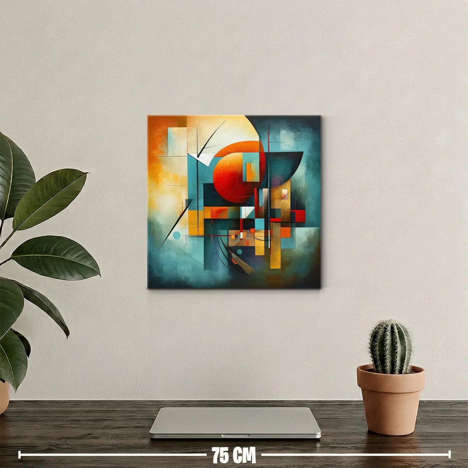 Composición geométrica con formas y tonos vibrantes — miniatura 2