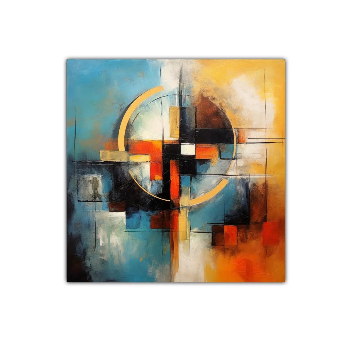 Composición abstracta con contrastes vibrantes y formas geométricas — miniatura 1