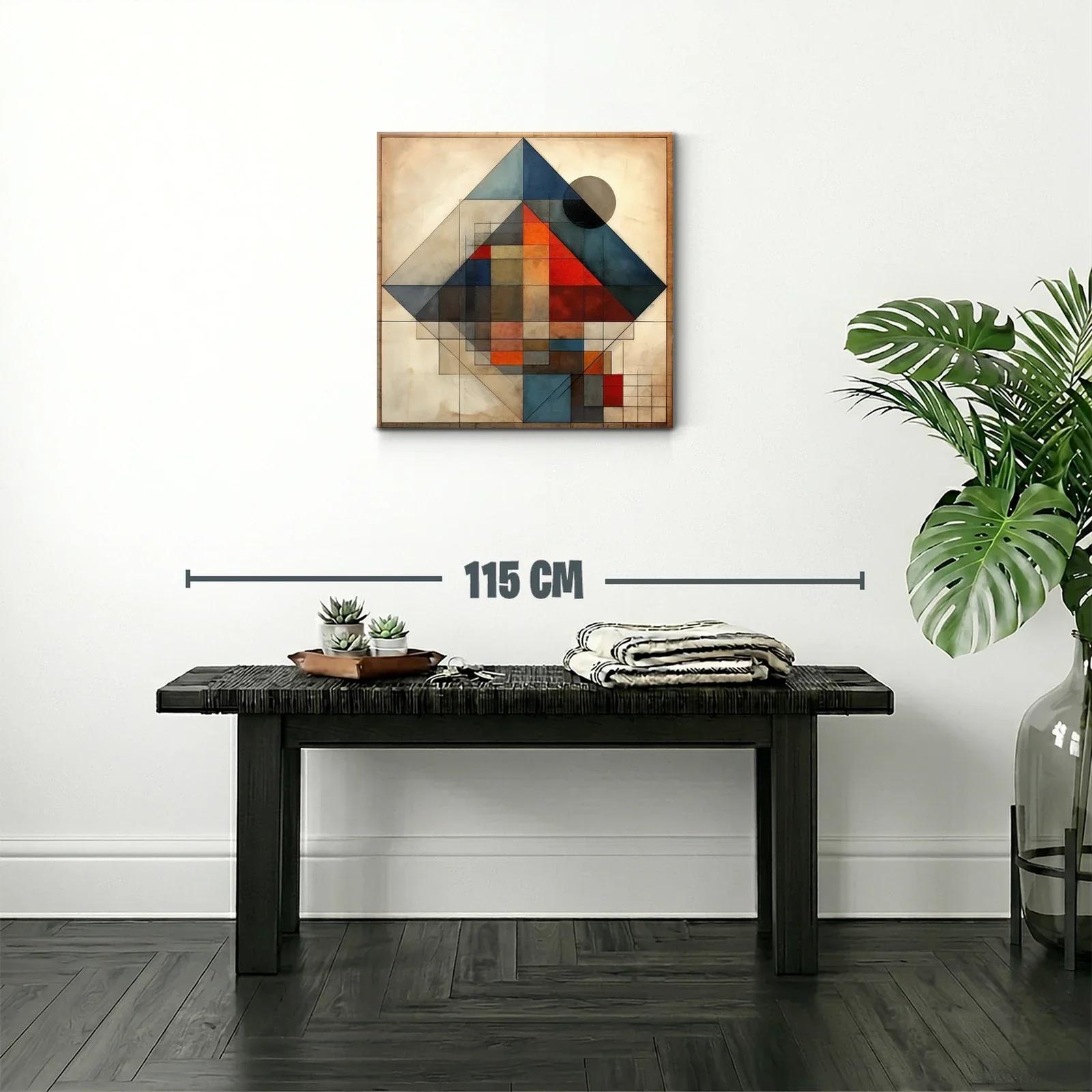 Composición geométrica con contrastes cálidos y fríos — miniatura 2