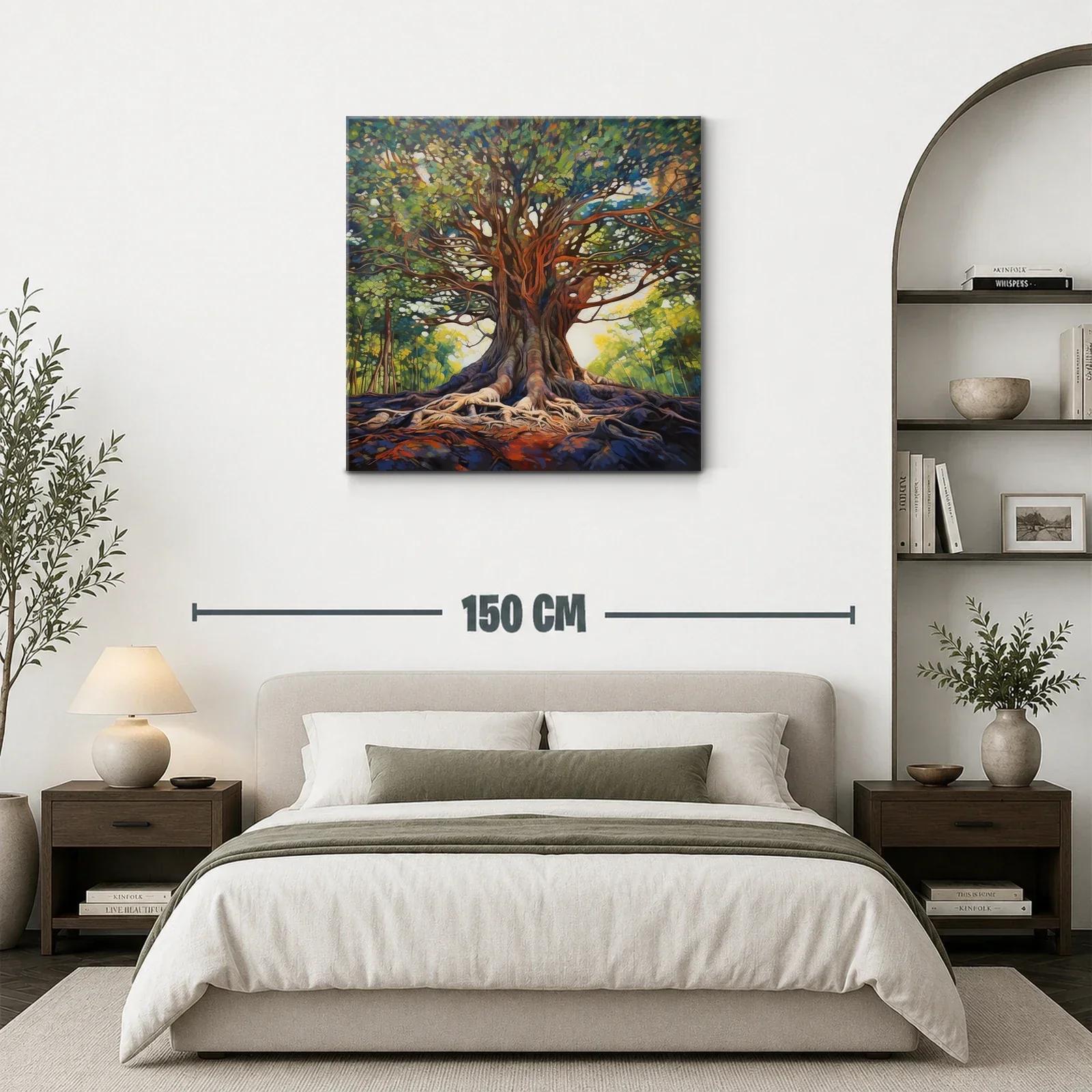 Árbol majestuoso con raíces expuestas y follaje vibrante — miniatura 3