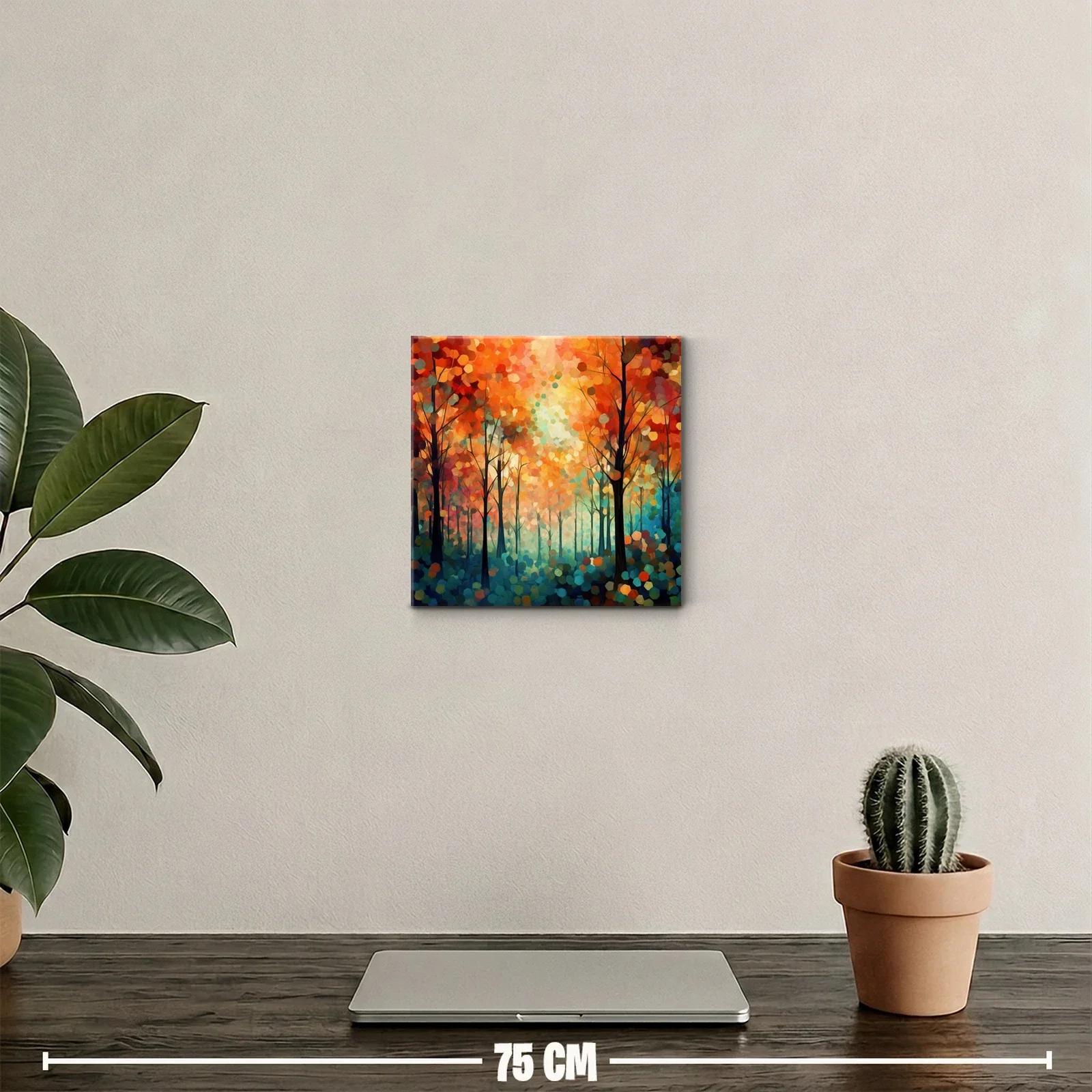 Paisaje otoñal con árboles de colores vibrantes — miniatura 2