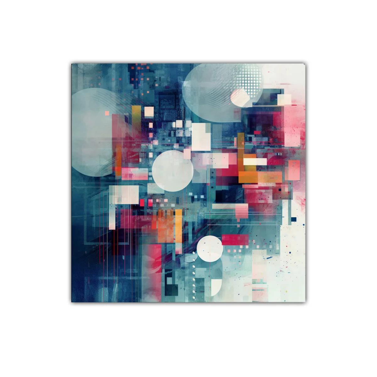 Composición abstracta con formas geométricas y colores vivos — miniatura 1