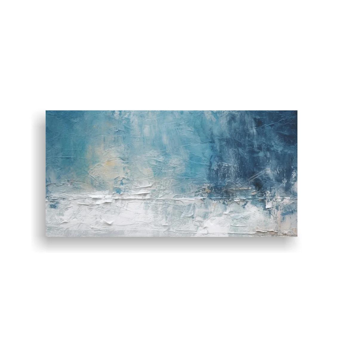 Cuadro abstracción azul y blanco con textura marcada — imagen principal