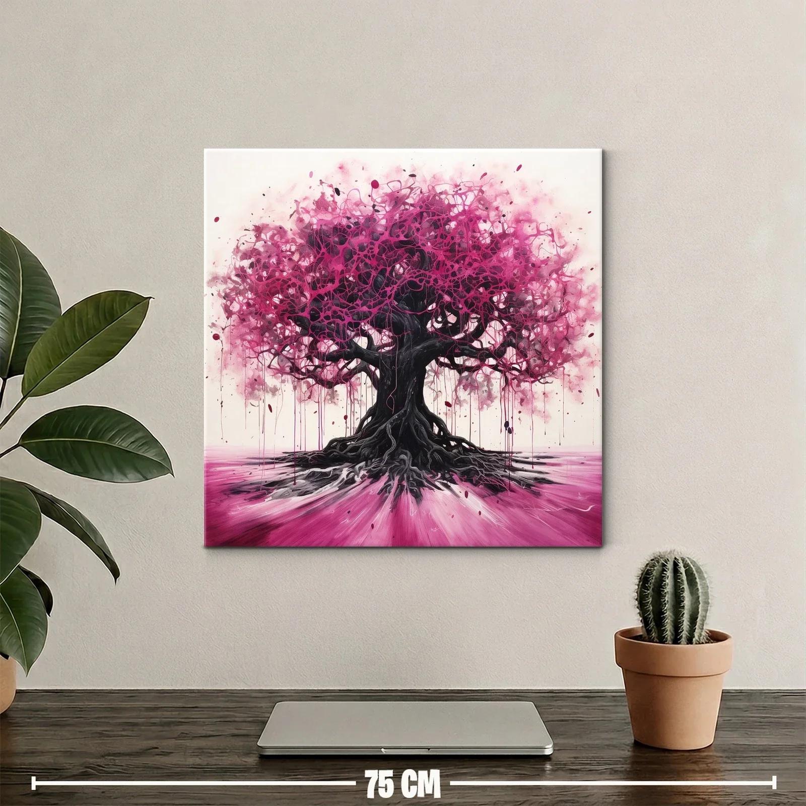 Árbol vibrante con ramas entrelazadas en tonos fucsia — miniatura 2