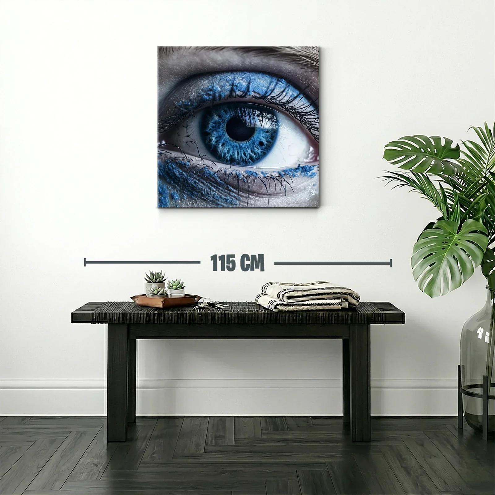 Impactante visión azul con detalles expresivos y textura — miniatura 2