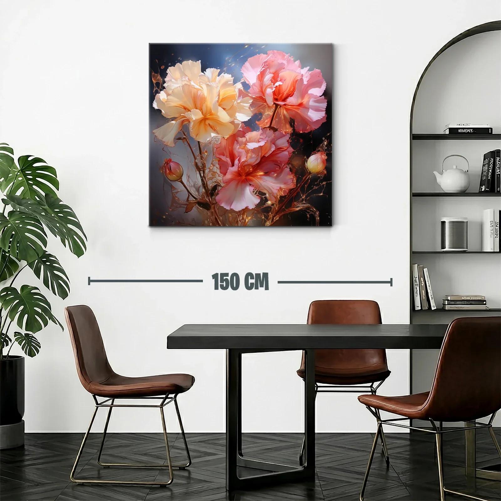 Cuadro floral con delicados tonos pastel y movimiento etéreo — miniatura 2