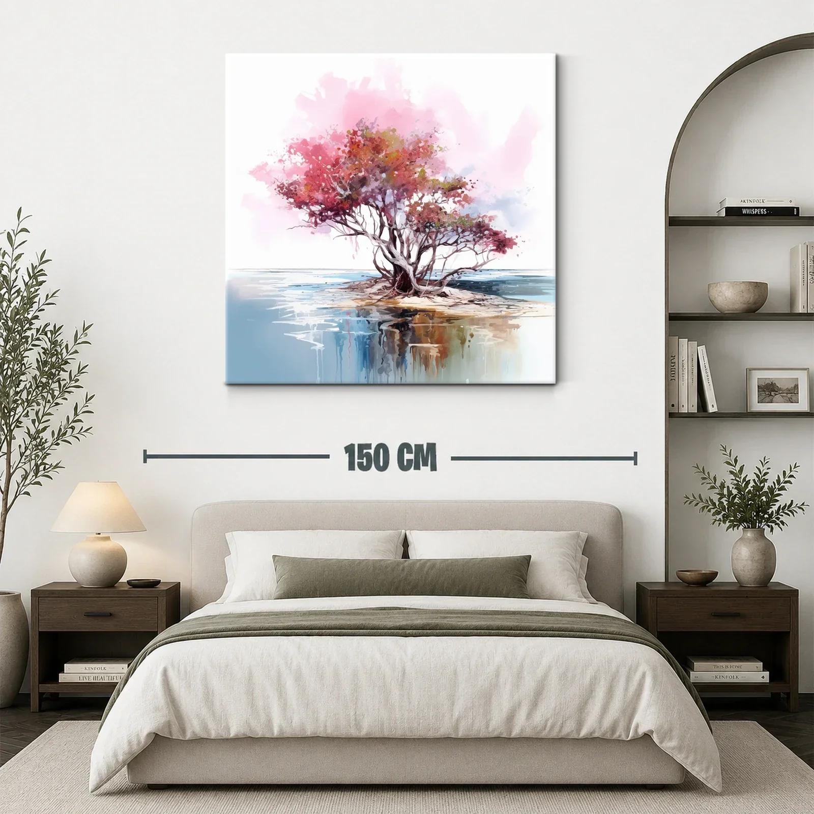 Árbol vibrante con reflejo en agua tranquila — miniatura 3