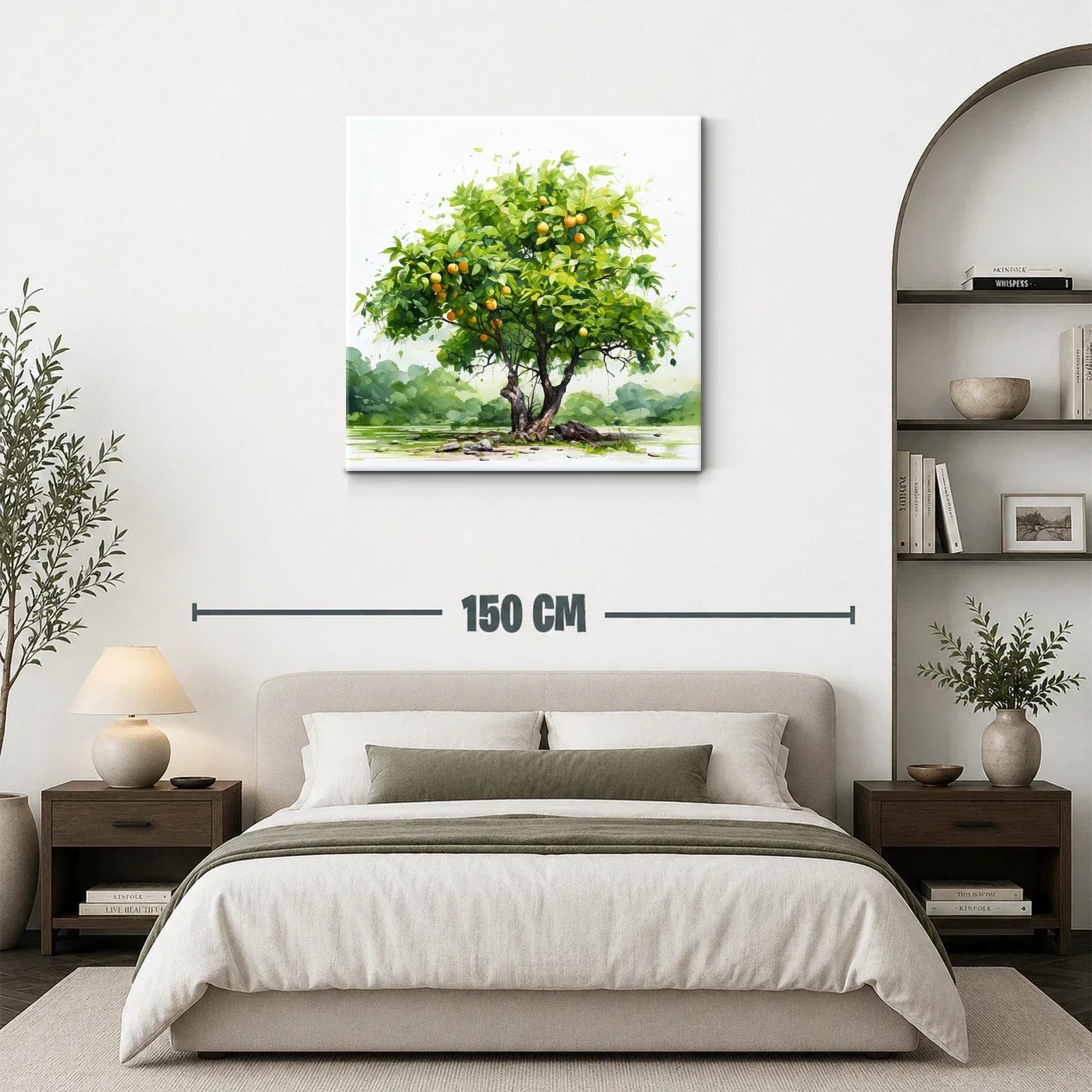 Árbol de frutas naranjas en paisaje natural sereno — miniatura 3