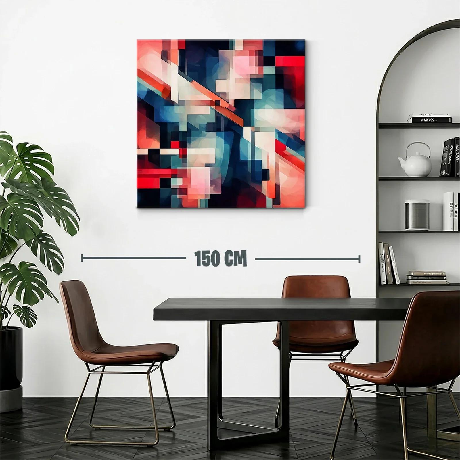 Composición abstracta con formas geométricas y tonos vibrantes — miniatura 2