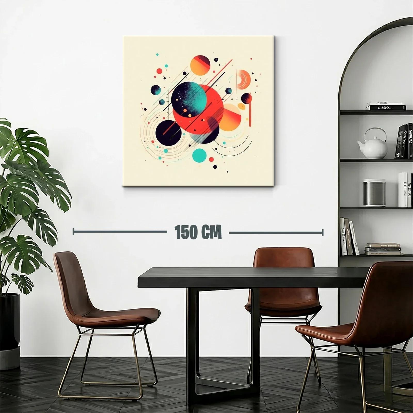 Composición abstracta con círculos en tonos vibrantes — miniatura 2