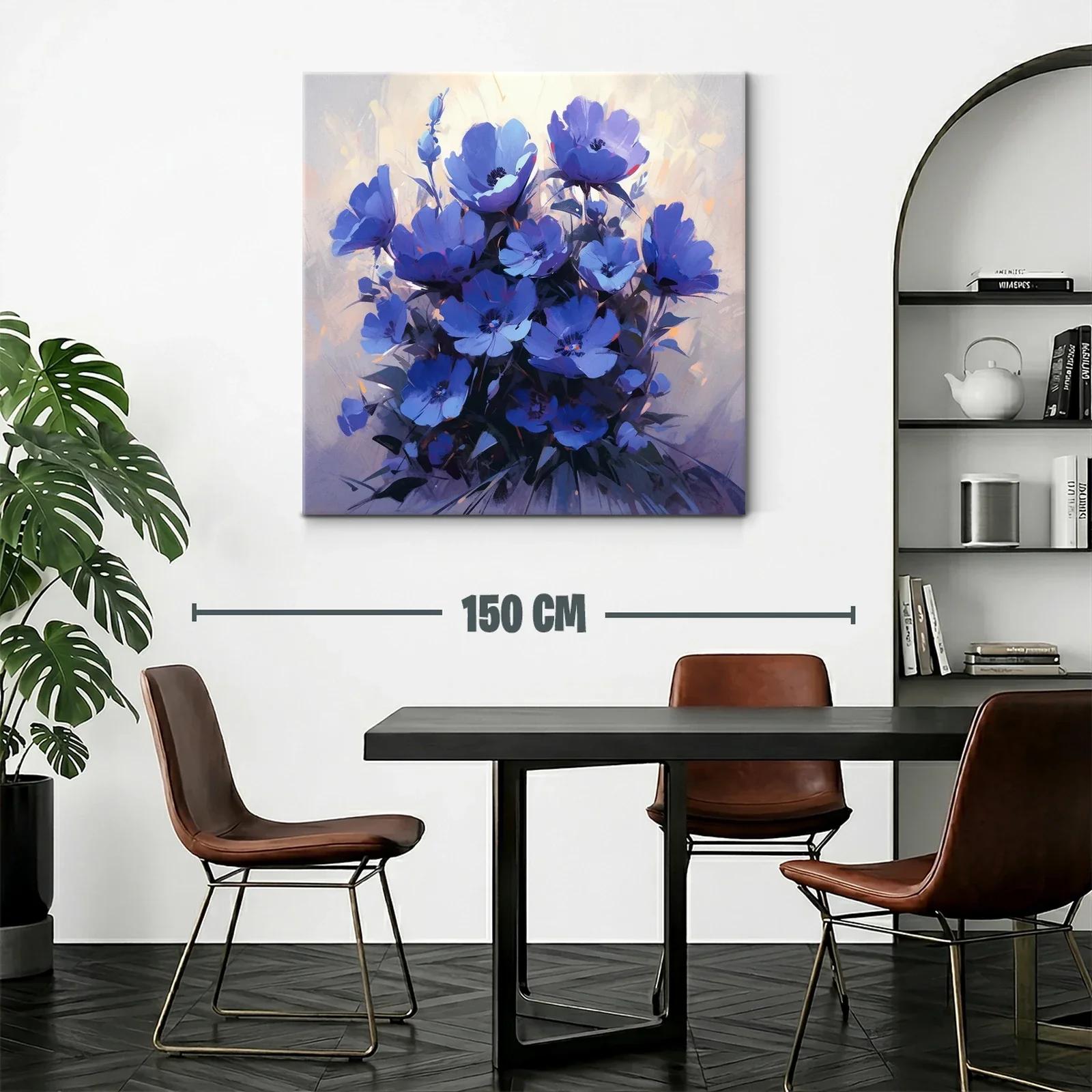 Ramo de flores azules con fondo suave y delicado — miniatura 2