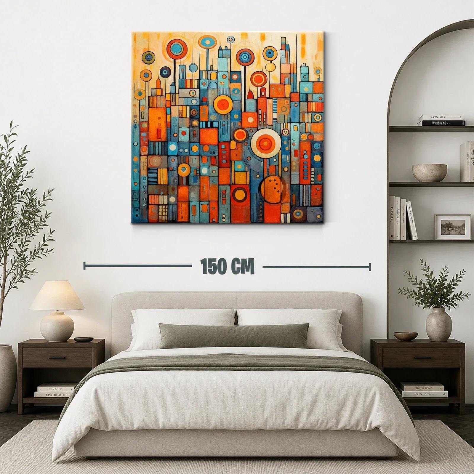Composición abstracta con formas geométricas y tonos cálidos — miniatura 3
