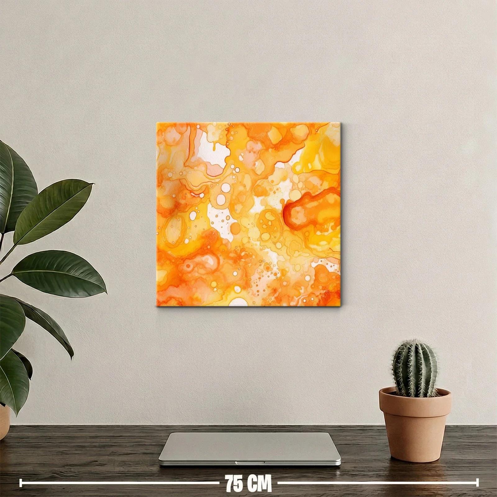 Arte abstracto en tonos cálidos y vibrantes naranja y amarillo — miniatura 2