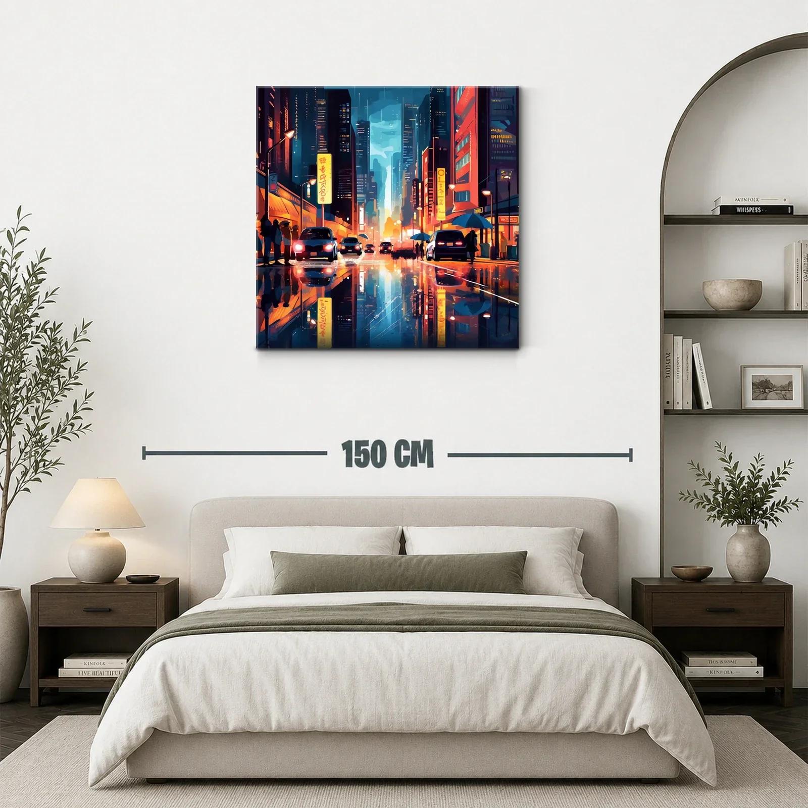 Atardecer urbano con reflejos vibrantes en la ciudad — miniatura 3