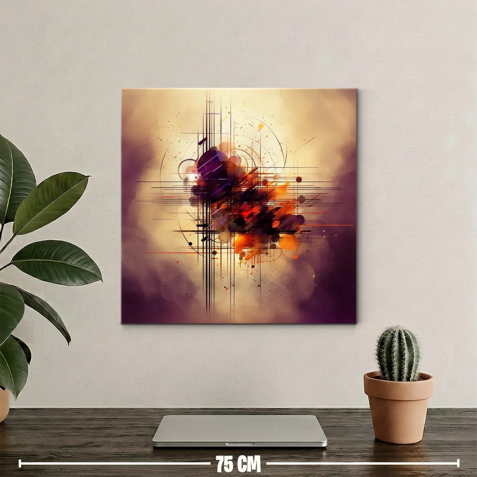 Composición abstracta vibrante con líneas y formas geométricas — miniatura 2