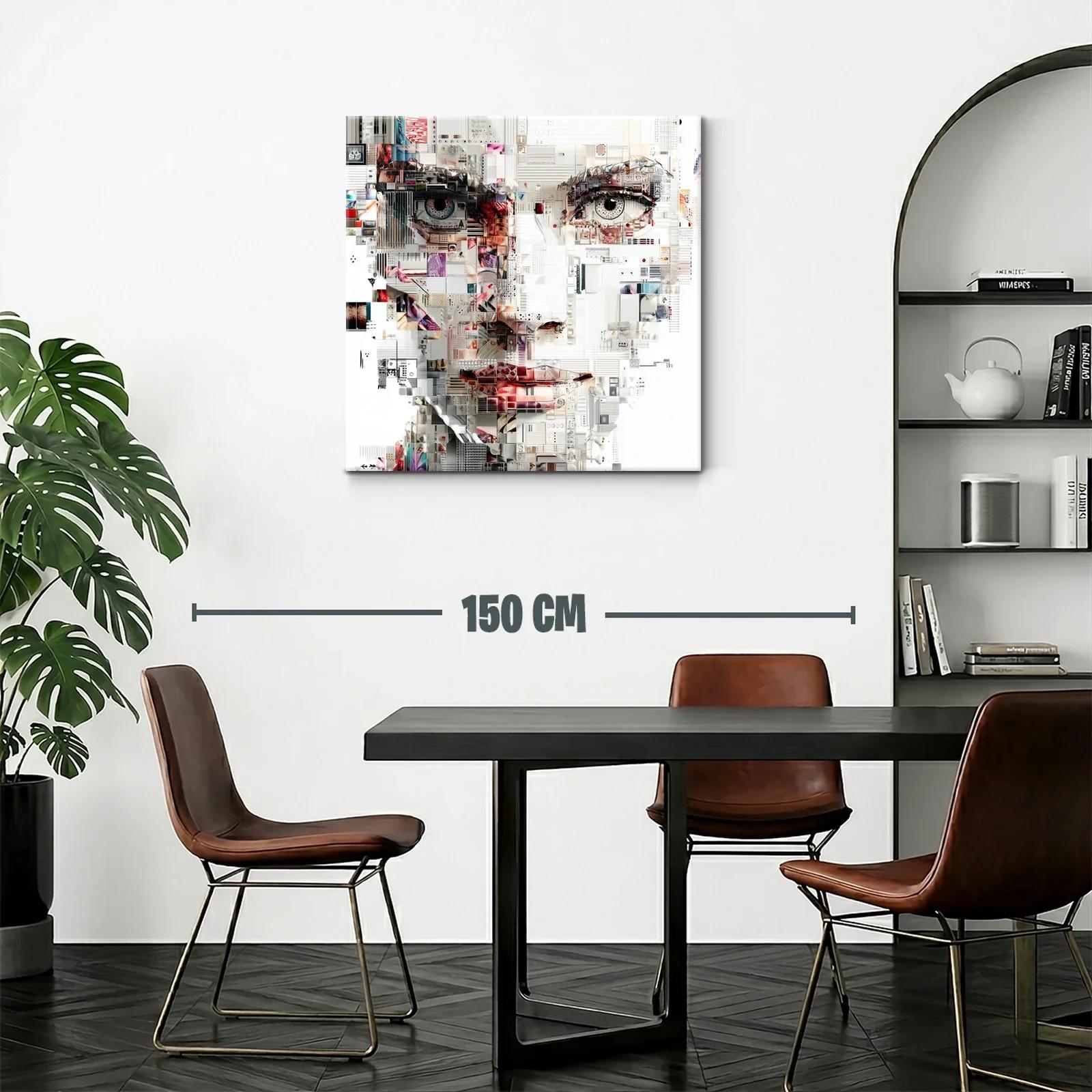Rostro femenino compuesto por tonos y texturas variadas — miniatura 2