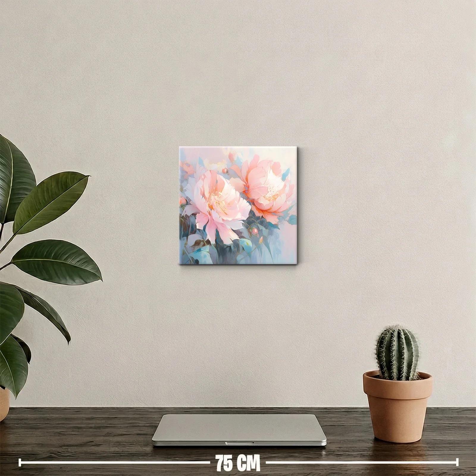 Cuadro decorativo con delicadas flores en tonos pastel — miniatura 2