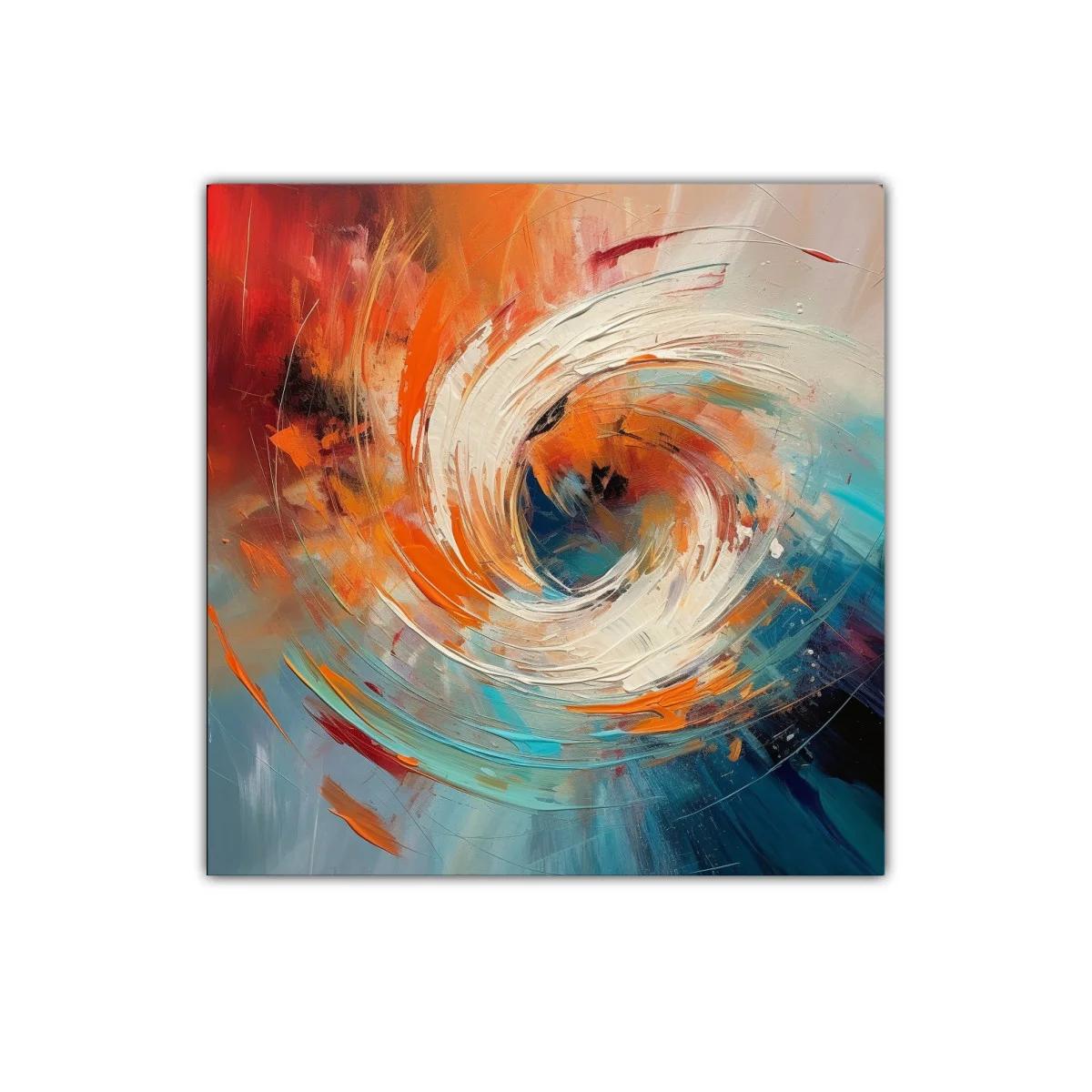 Cuadro abstracto con remolino de colores vibrantes — miniatura 1