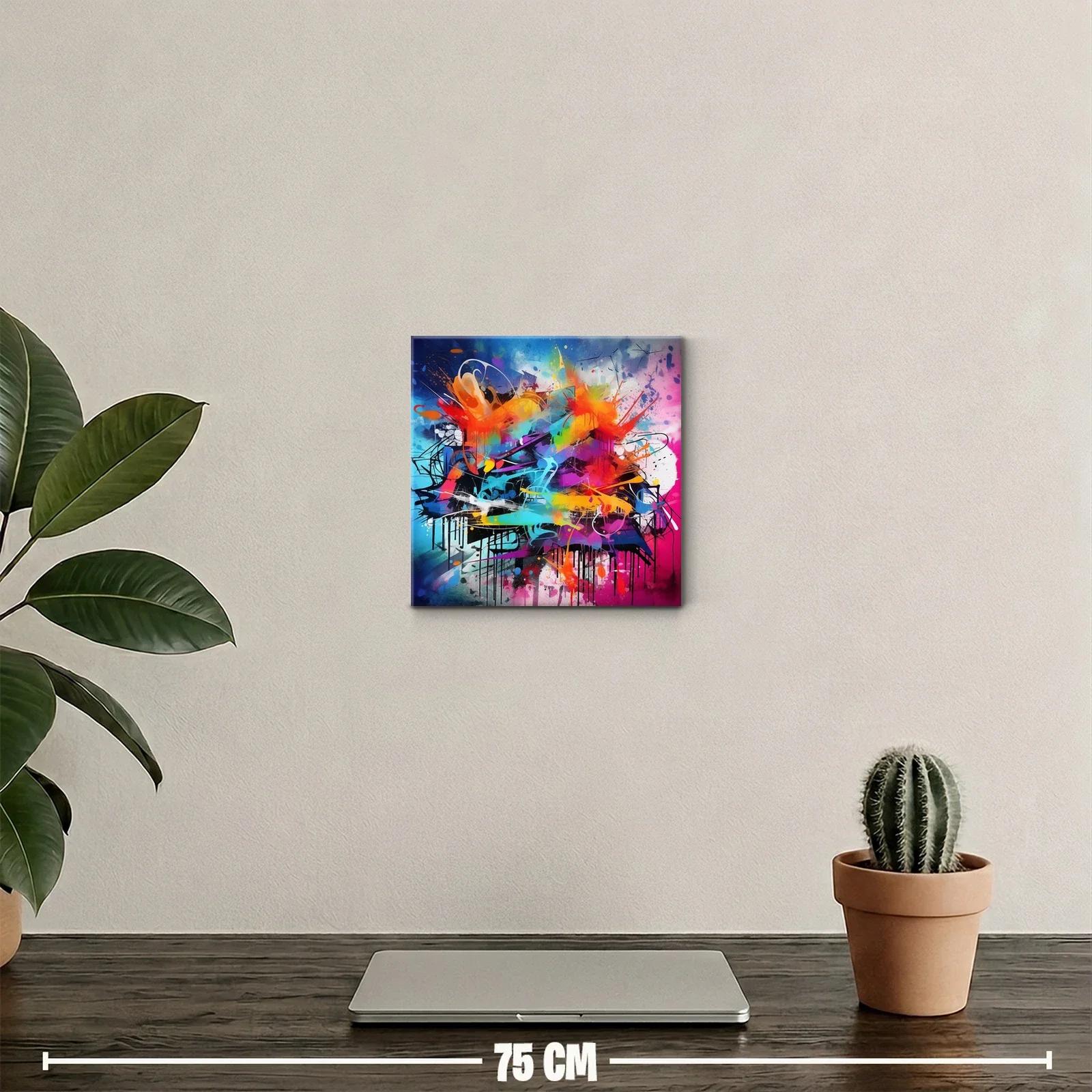 Explosión de color en arte urbano vibrante y dinámico — miniatura 2