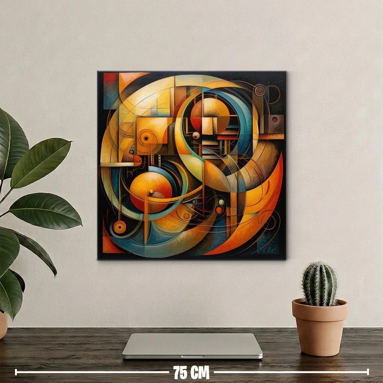 Composición abstracta en tonos cálidos y contrastes vibrantes — miniatura 2