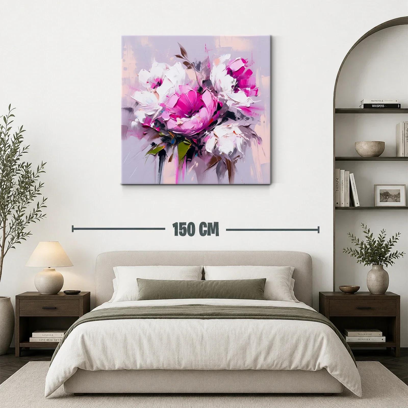 Flores vibrantes en tonos rosa y blanco con fondo suave — miniatura 3