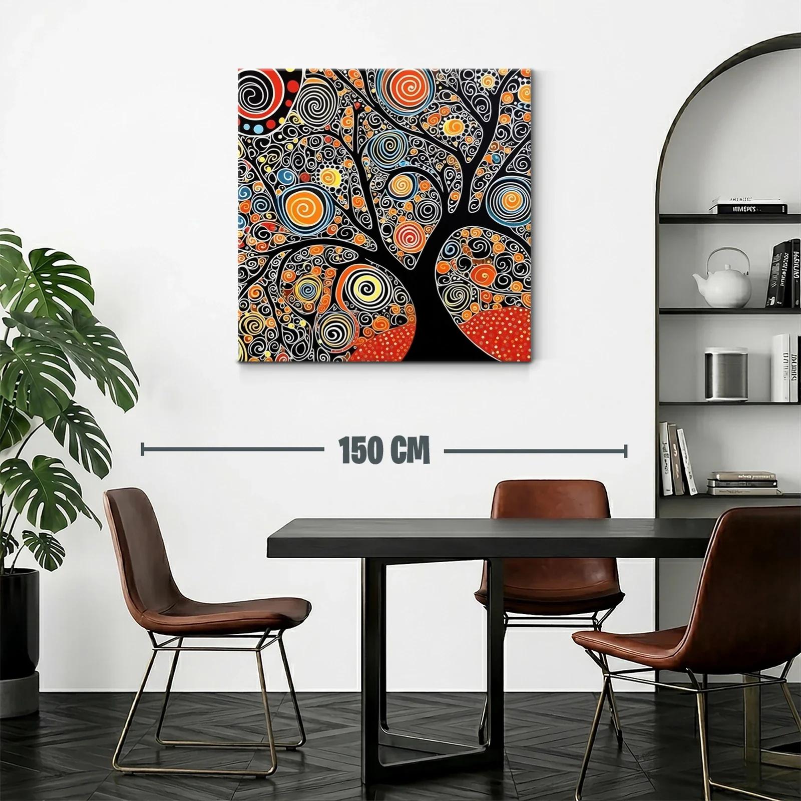 Árbol de espirales con vibrantes tonos otoñales — miniatura 2