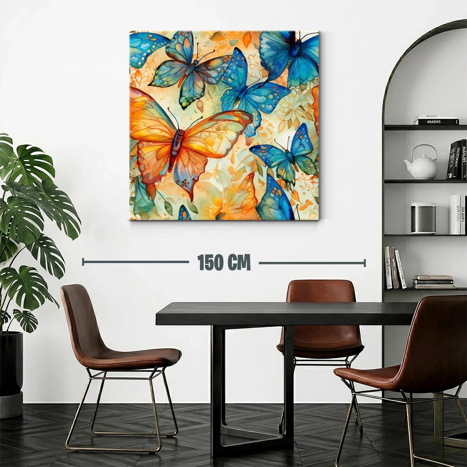 Mariposas vibrantes en tonos cálidos y azules — miniatura 2