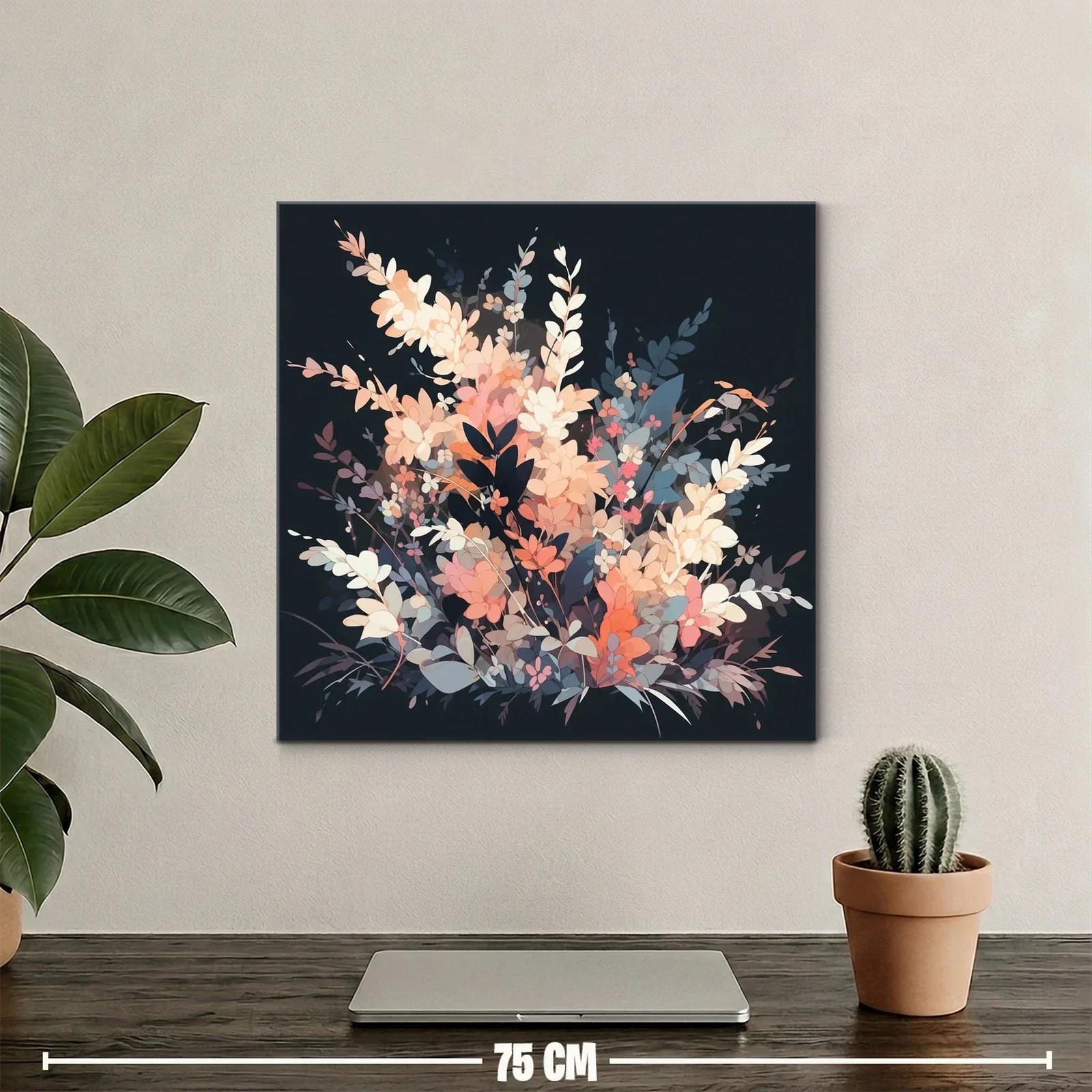 Composición floral en tonos cálidos y suaves contrastantes — miniatura 2