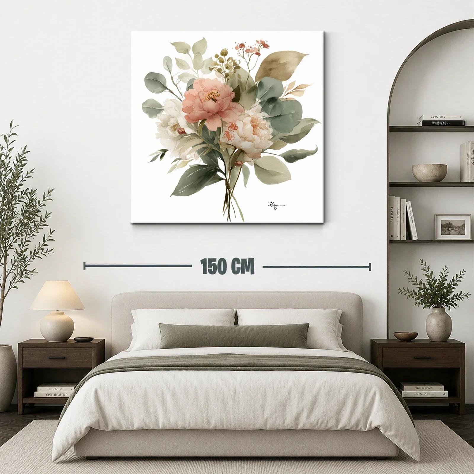 Ramo delicado de flores en tonos suaves y naturales — miniatura 3