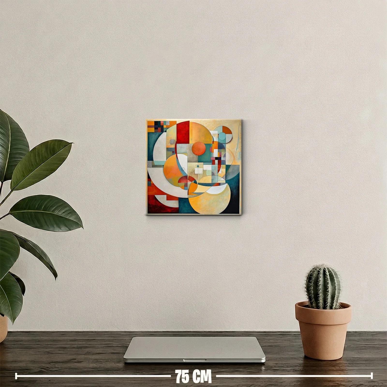Composición geométrica con círculos y colores cálidos — miniatura 2
