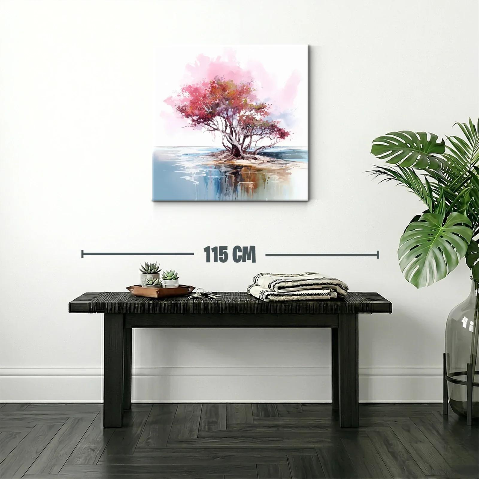 Árbol vibrante con reflejo en agua tranquila — miniatura 2
