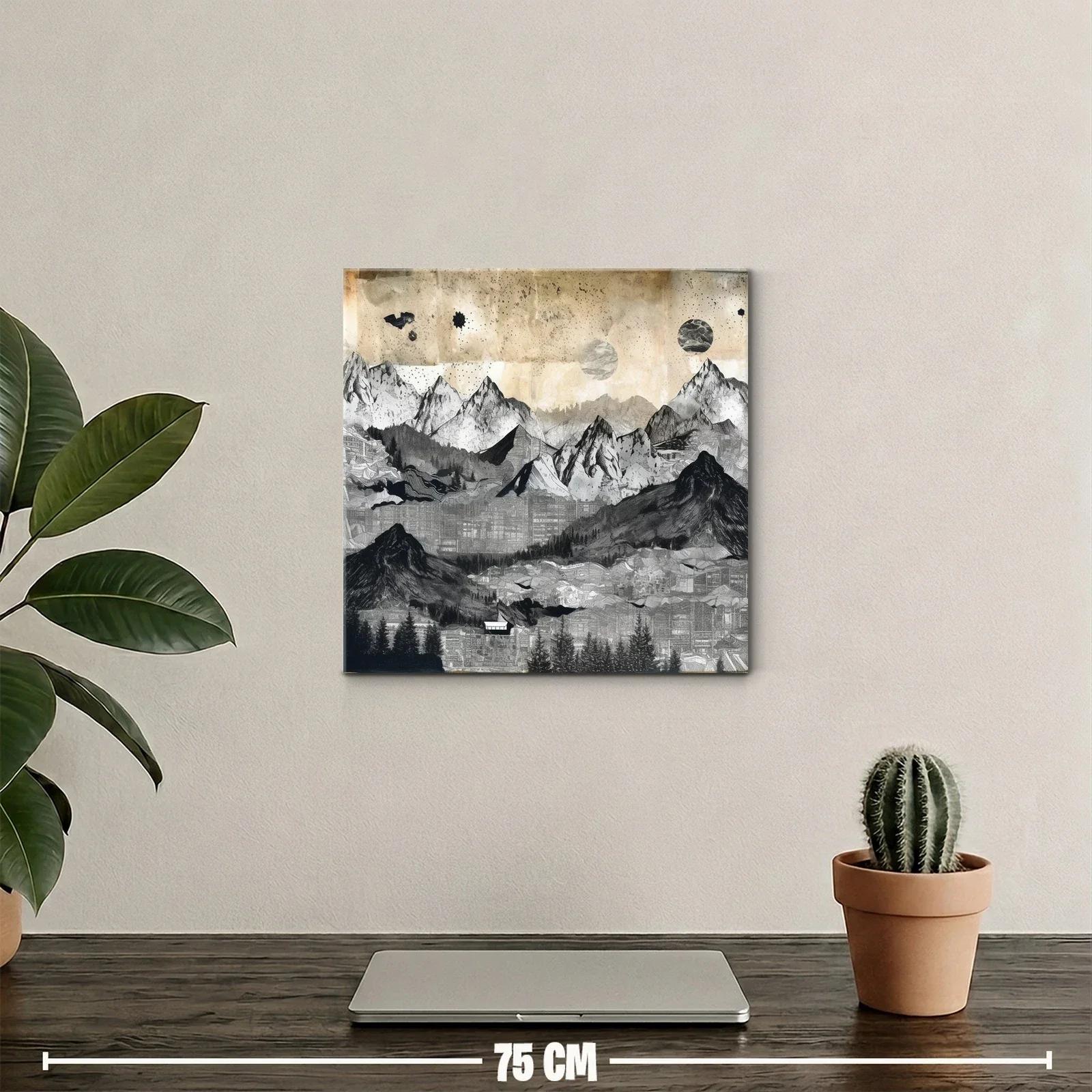 Montañas abstractas con contrastes en tonalidades neutras — miniatura 2