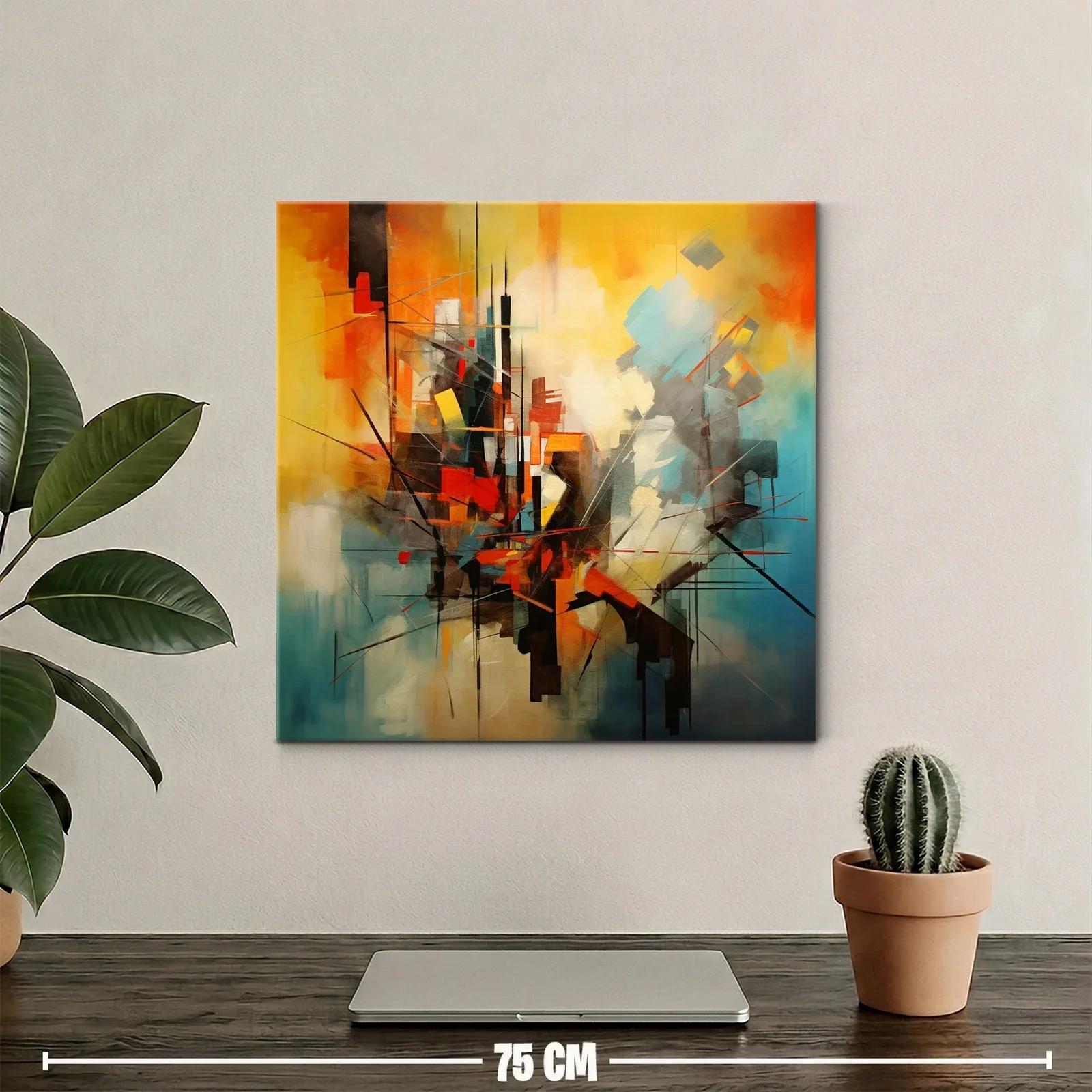 Composición vibrante con tonos cálidos y fríos — miniatura 2