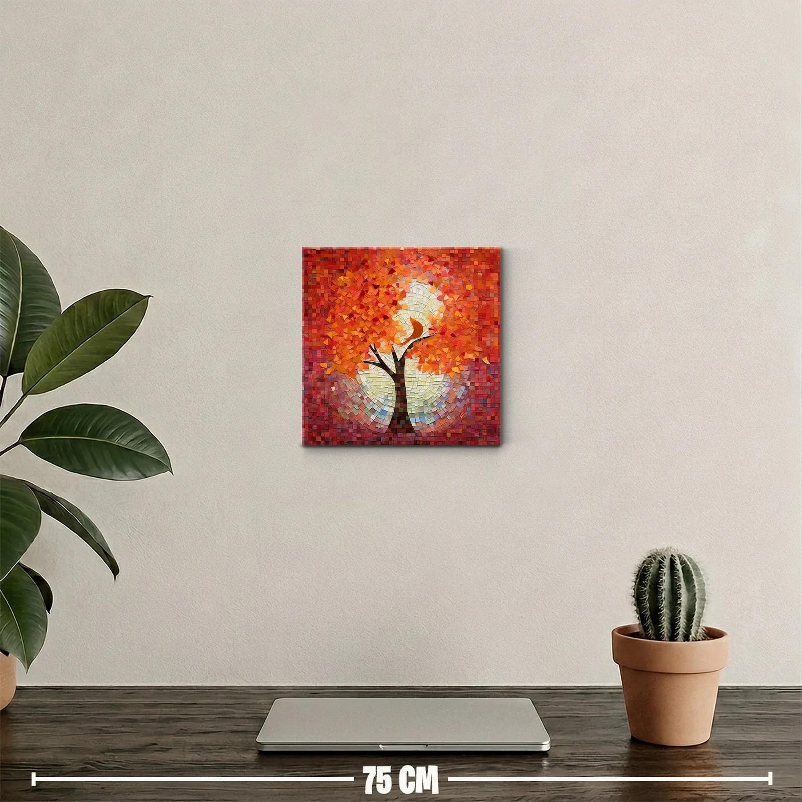 Árbol en tonos cálidos con fondo vibrante y abstracto — miniatura 2