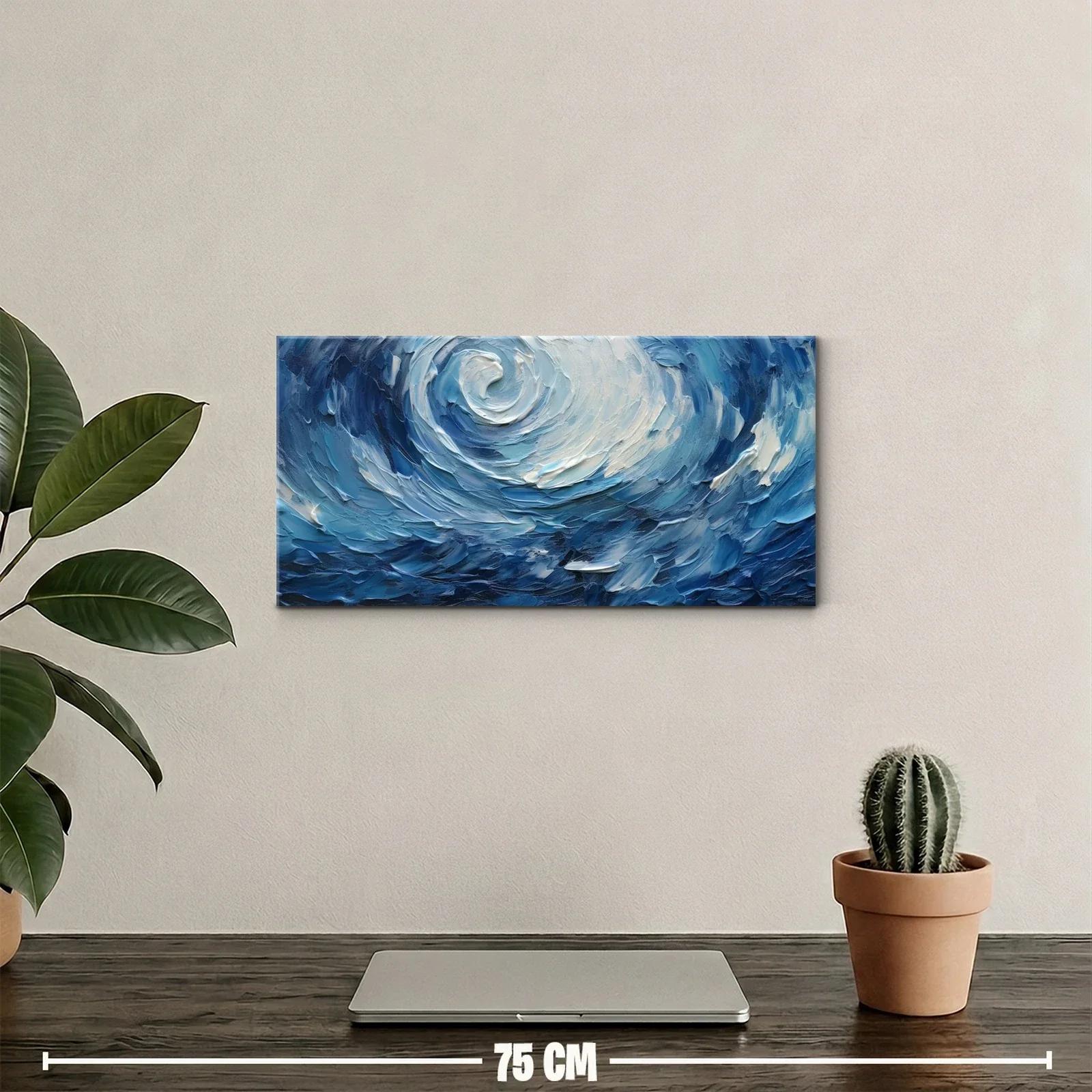 Cuadro remolino de olas con pinceladas densas — miniatura 2
