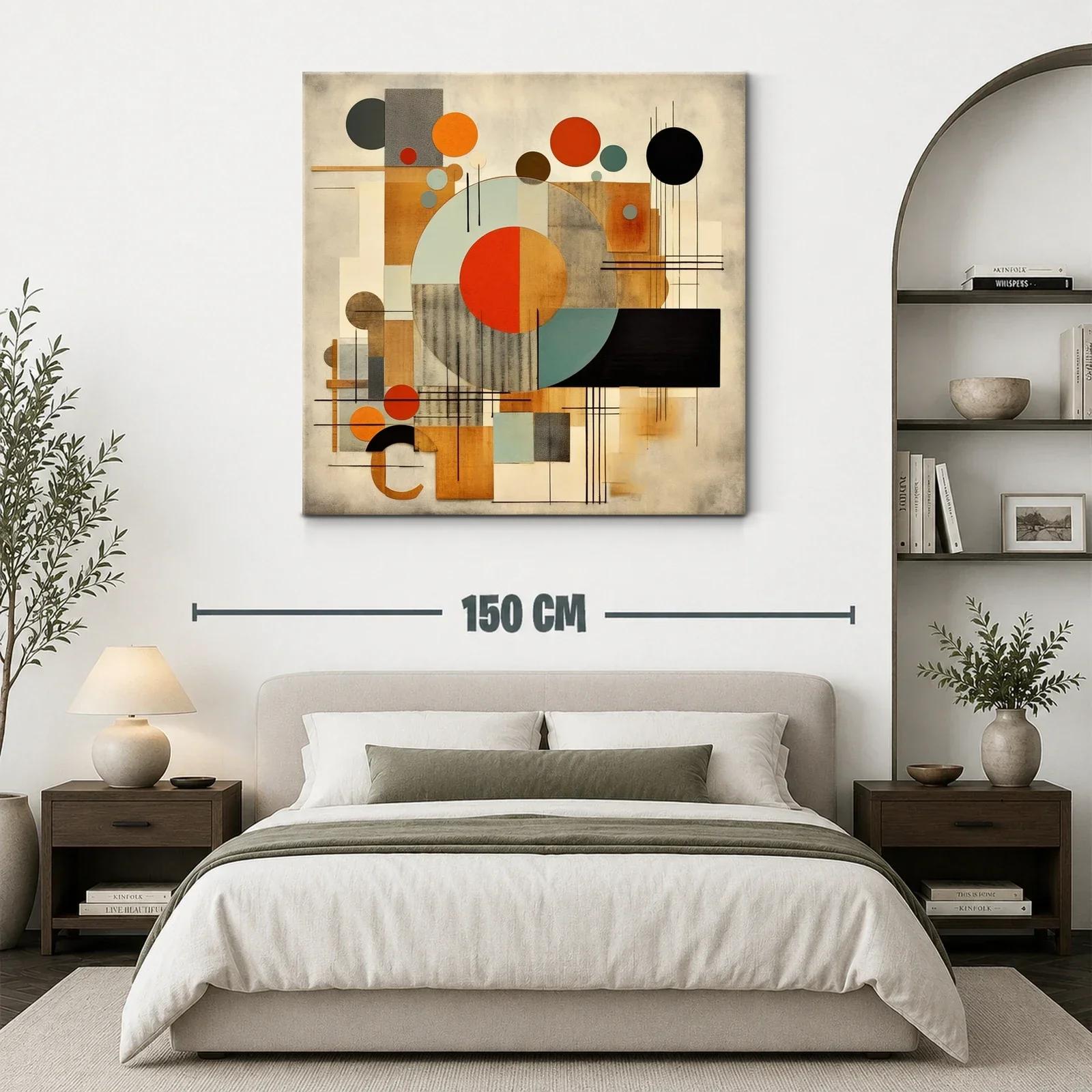 Composición geométrica con tonos cálidos y contrastes contemporáneos — miniatura 3