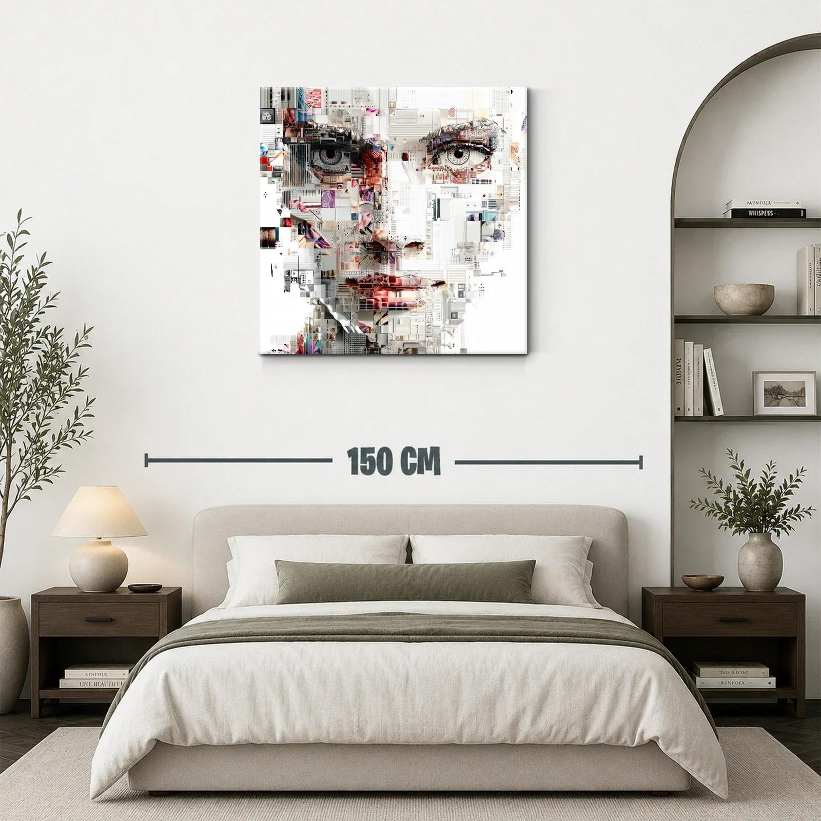 Rostro femenino compuesto por tonos y texturas variadas — miniatura 3