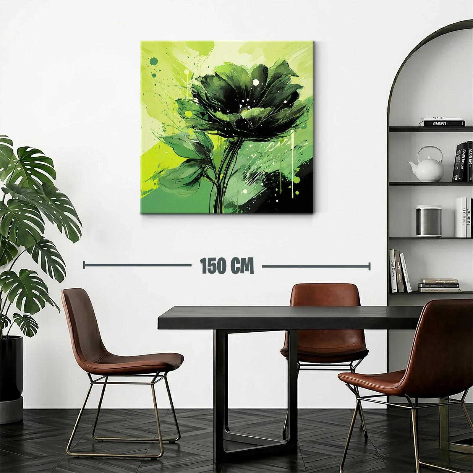 Flor vibrante en tonos verdes para ambiente natural — miniatura 2