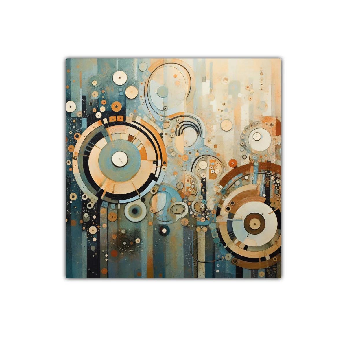 Composición abstracta con círculos y contrastes cálidos — imagen principal
