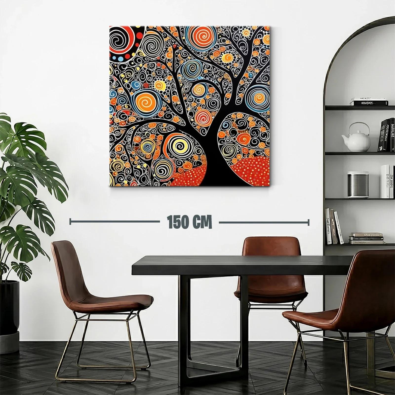 Árbol de espirales con vibrantes tonos otoñales — miniatura 2