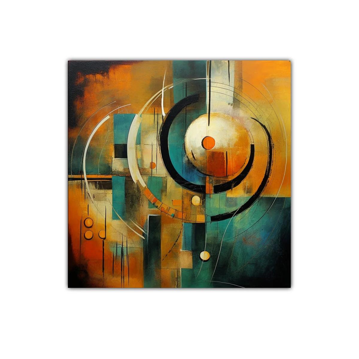 Composición abstracta vibrante con círculos dinámicos — miniatura 1