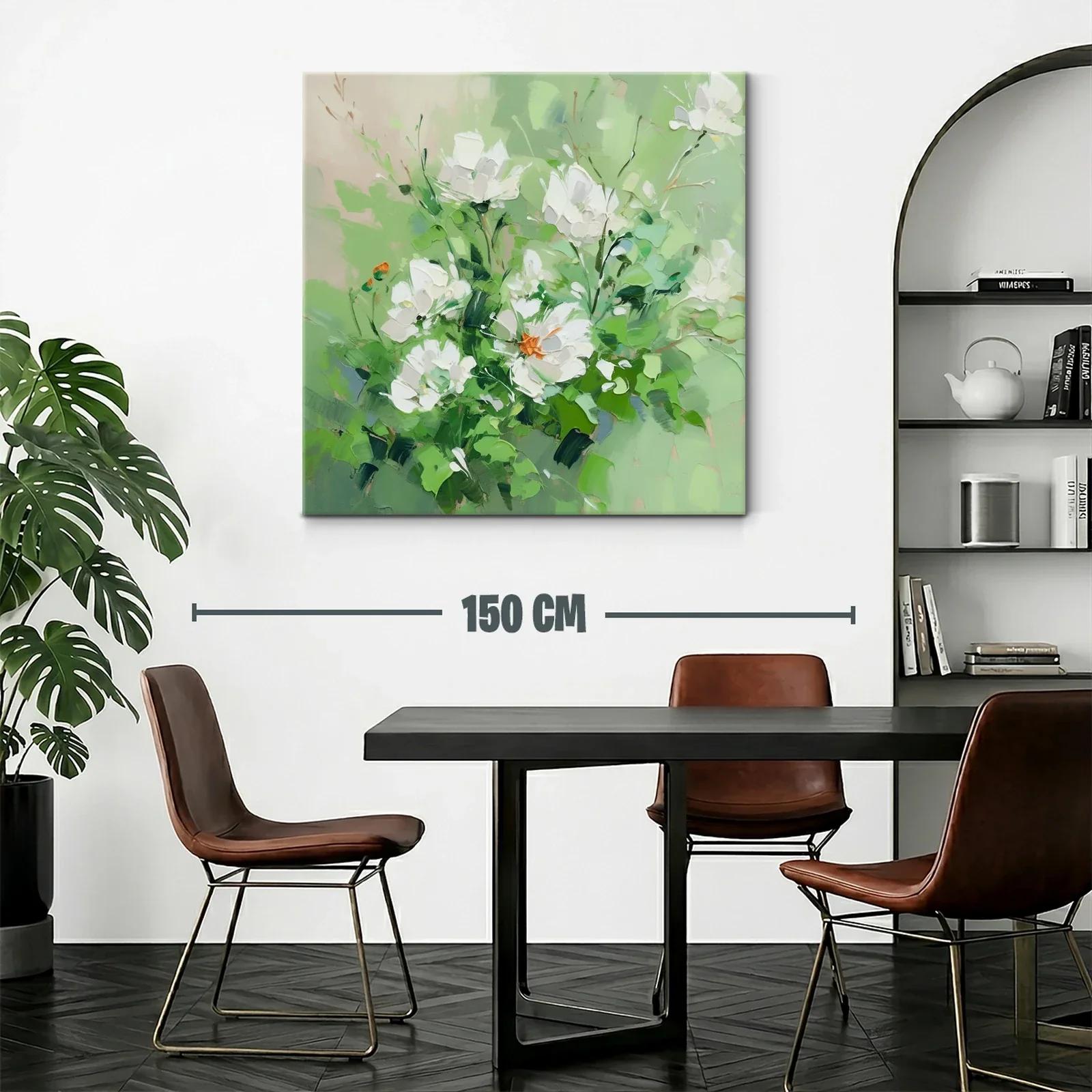 Elegancia natural con flores blancas y tonos verdes — miniatura 2