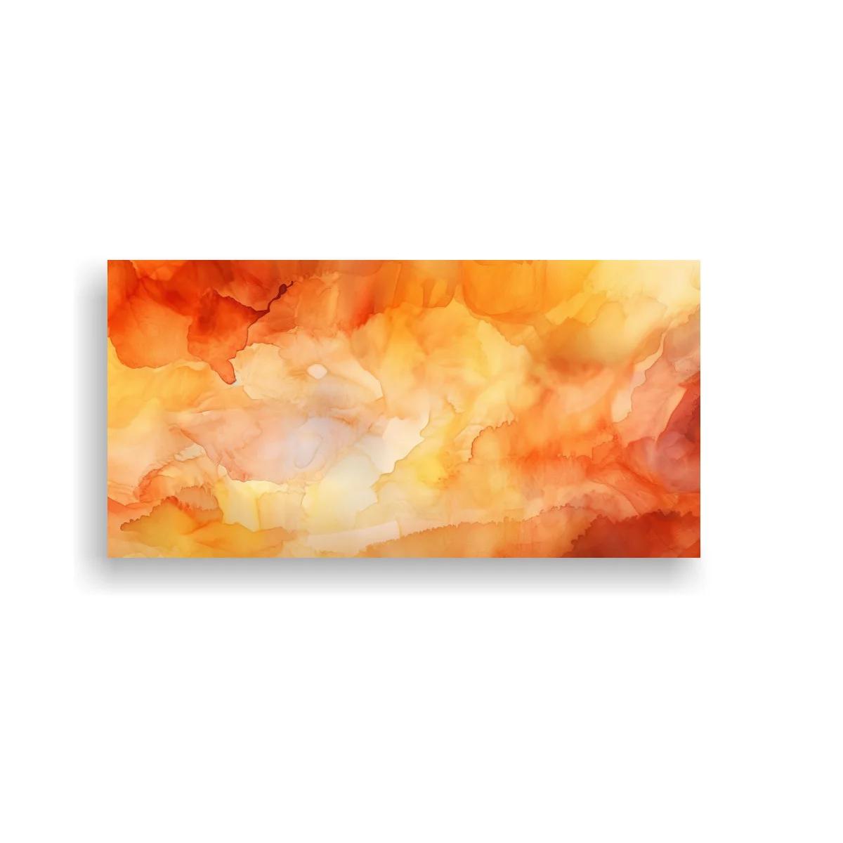 Cuadro mancha abstracta en acuarela en tonos cálidos — imagen principal