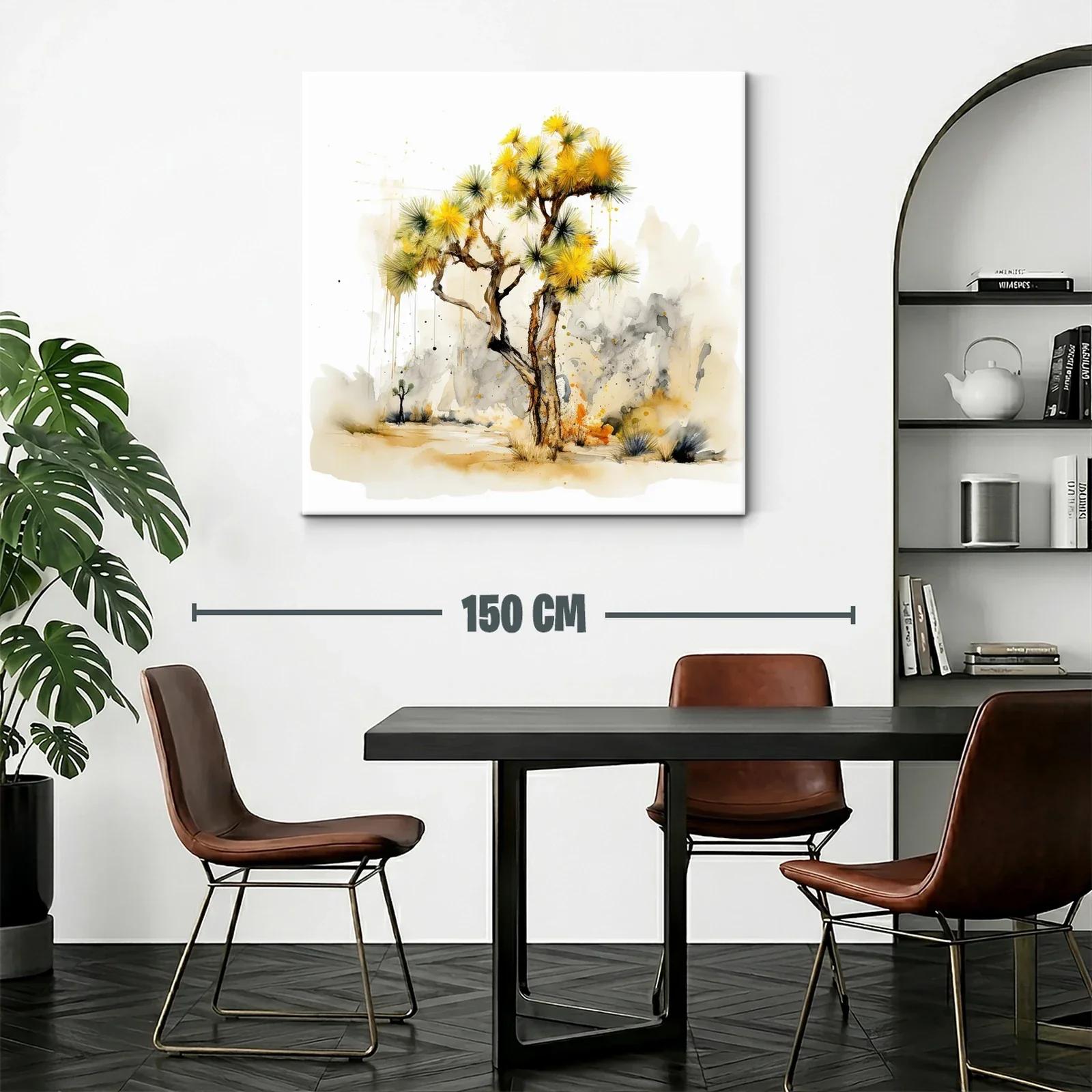 Árbol con flores amarillas en paisaje difuminado — miniatura 2